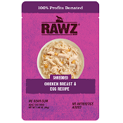 Rawz Shredded Chicken & Egg Recipe Cat Food